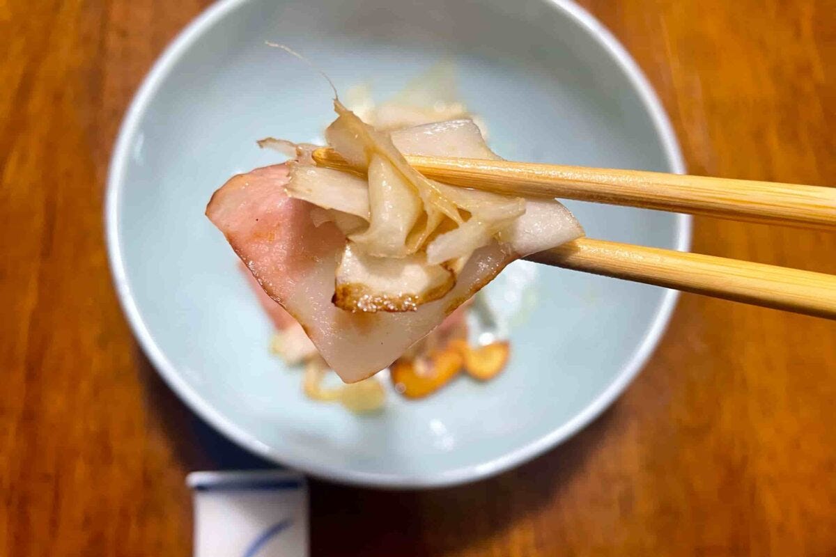 大根の皮ペペロンチーノ