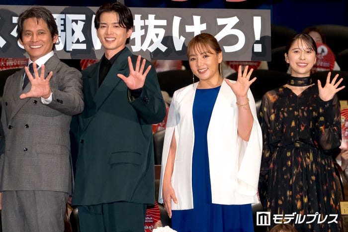 織田裕二、白洲迅、野呂佳代、玉井詩織(C)モデルプレス