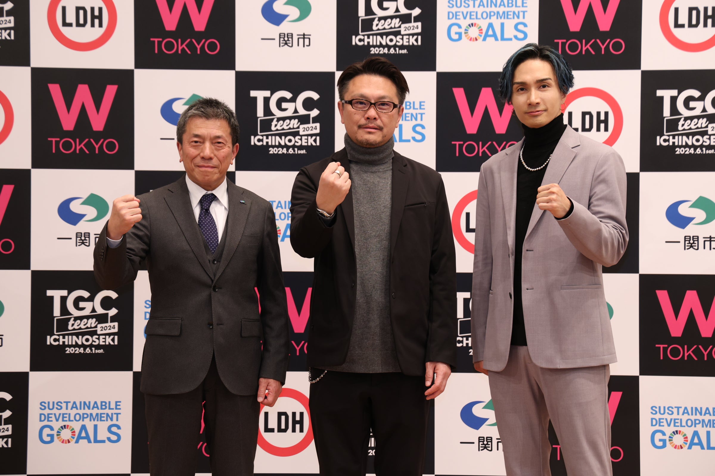 佐藤善仁、⻘木充、橘ケンチ（C）W TOKYO×LDH JAPAN 記者発表会