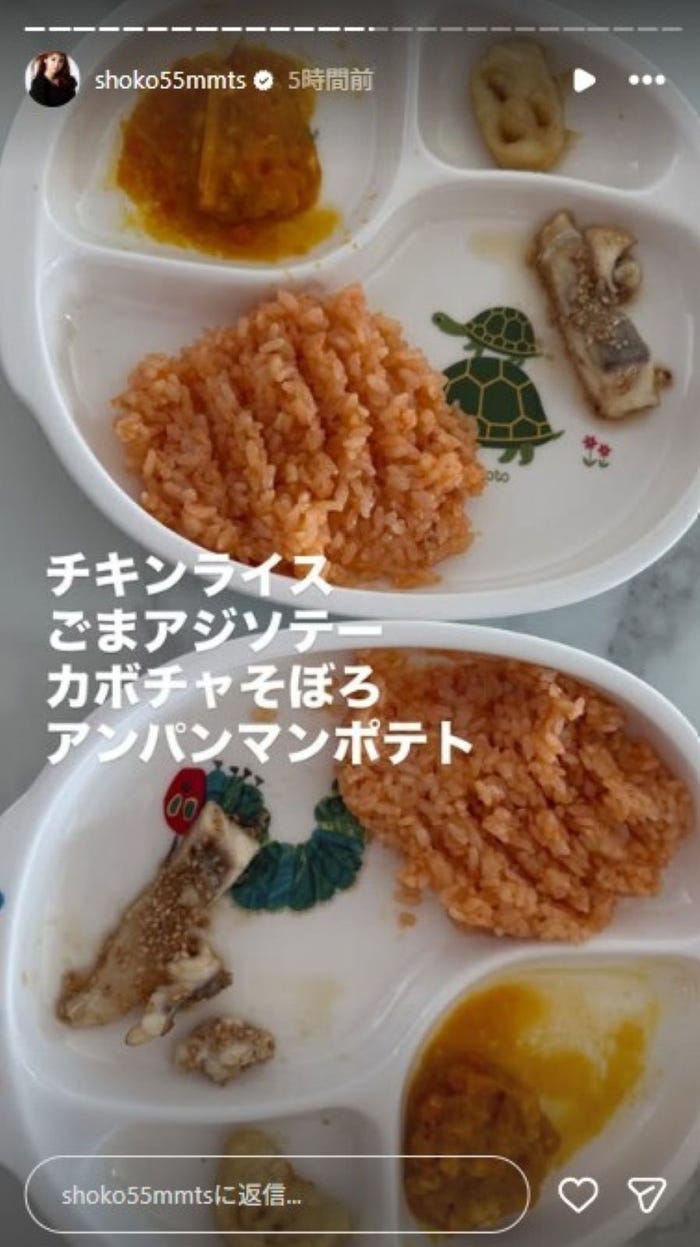 中川翔子Instagramストーリーズより