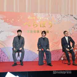 （左から）片岡愛之助、染谷将太、横浜流星、渡辺謙、宮沢氷魚（C）モデルプレス