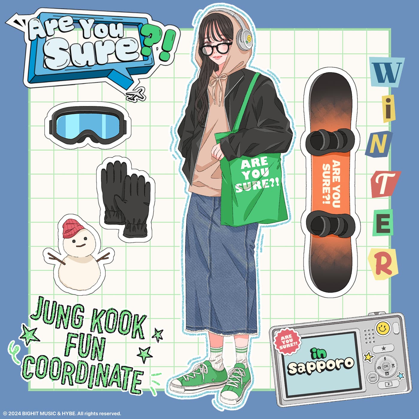 札幌編・JUNG KOOKをイメージした冬コーデ(C)2024 BIGHIT MUSIC & HYBE. All rights reserved.