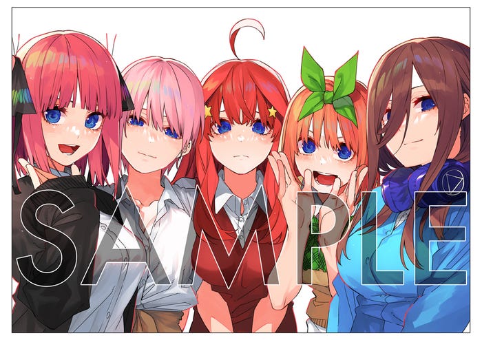 春場ねぎ新規描き下ろし「五等分の花嫁」イラスト(画像提供:講談社)
