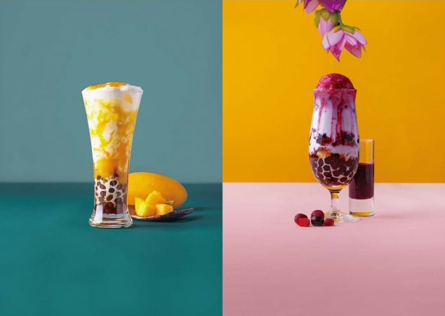 マンゴーヨーグルトミルク560円、カシスラズベリーミルク620円／画像提供：オペレーションファクトリー