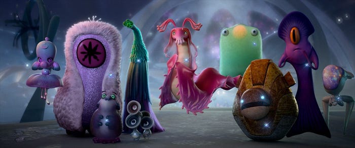 オーヴァとエイリアンたち「星つなぎのエリオ」場面写真より(C)2025 Disney/Pixar. All Rights Reserved.