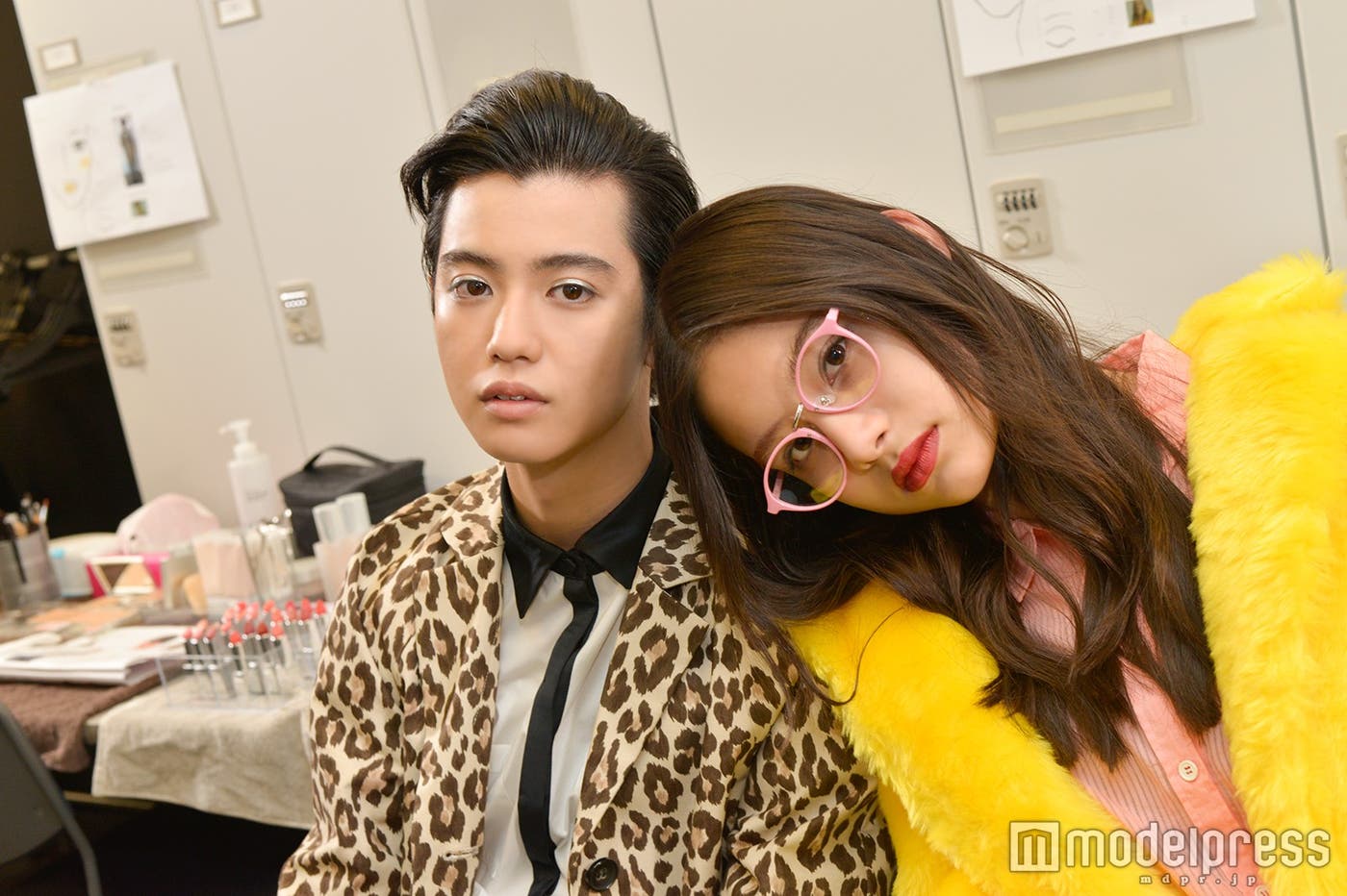 メイクアップしたゆうたろう&長谷川ニイナ(C)モデルプレス