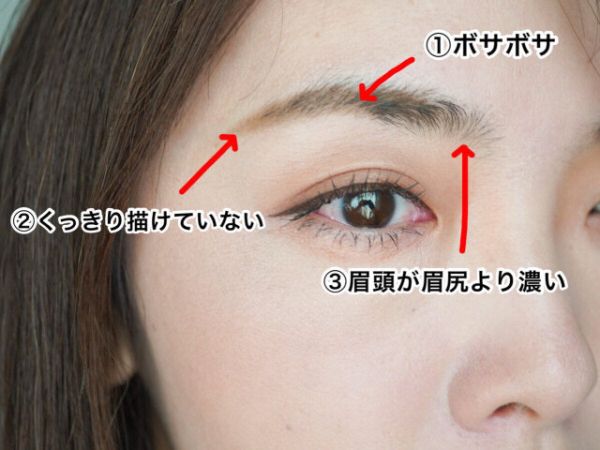 顔がぼやける眉の原因