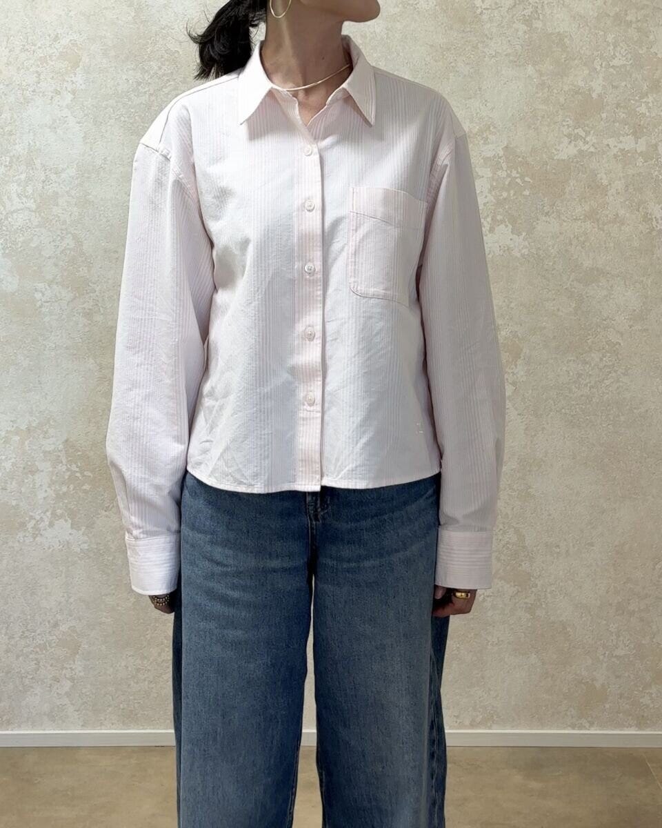 ユニクロオックスフォードシャツ　Mサイズ着用　フロント