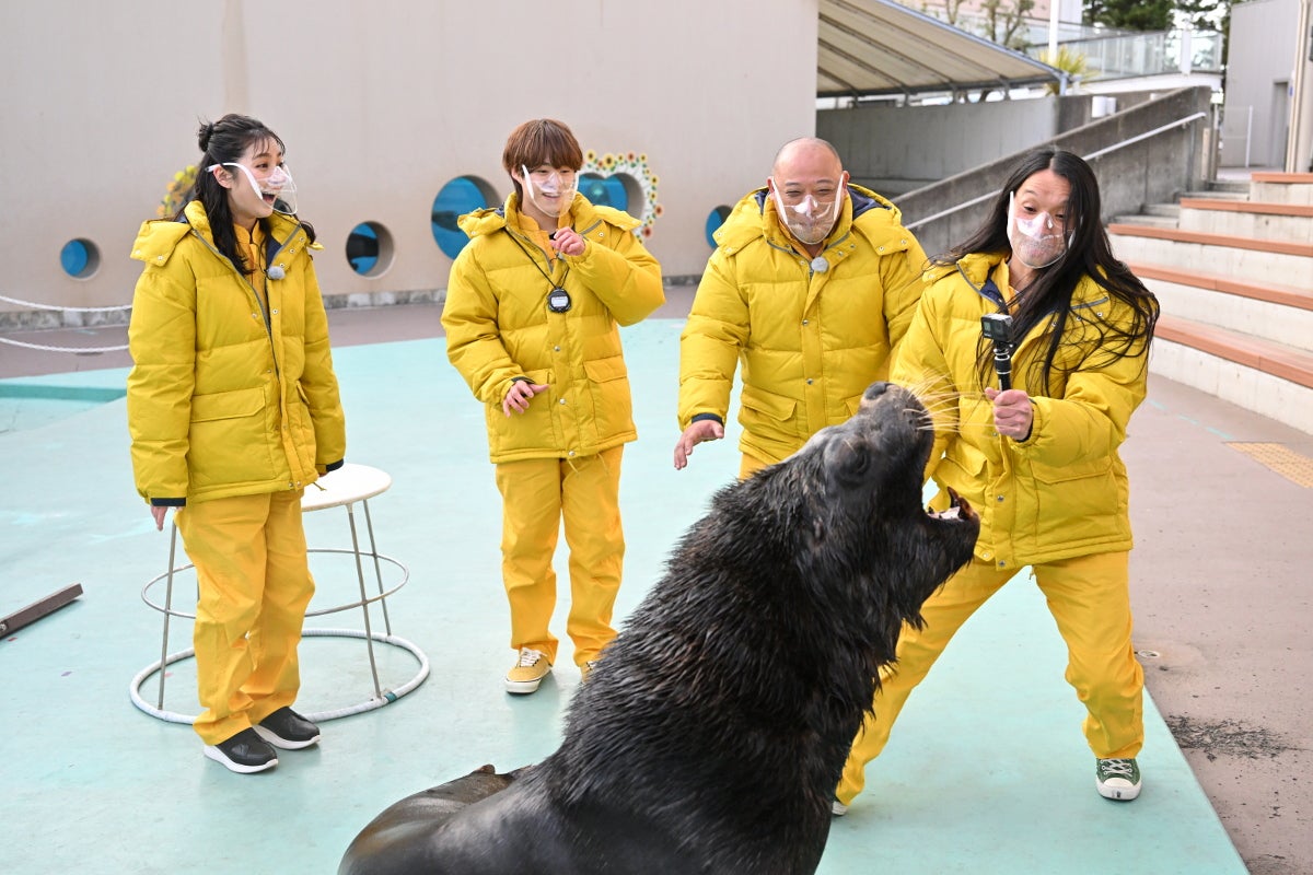 （左から）石川恋、大橋和也、トム・ブラウン（みちお、布川ひろき） （C）TBS