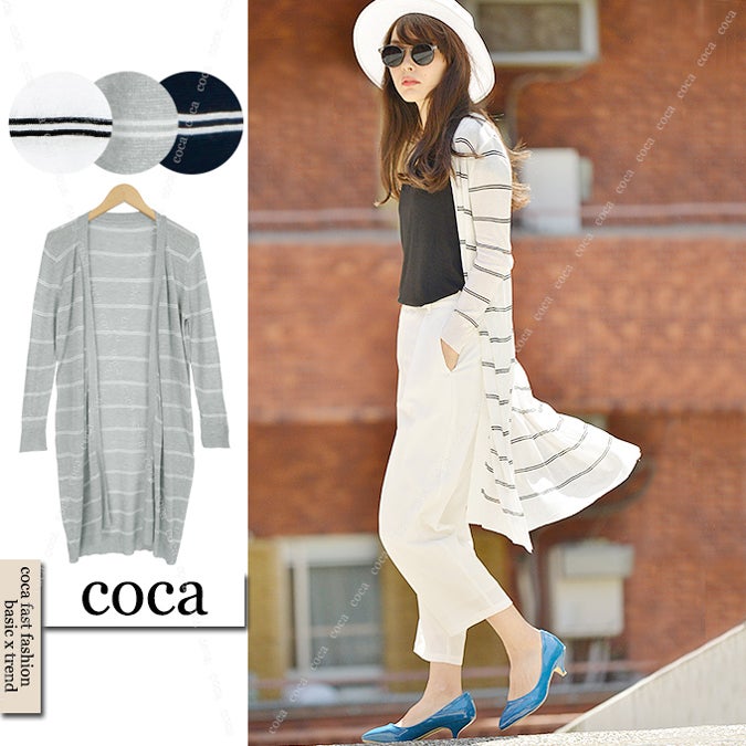 ボーダーロングカーディガン「coca」2,190円(税込)
