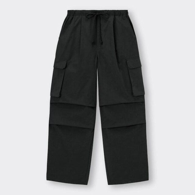 GU　ワイドパンツ　トレンド　カーゴパンツ　パラシュート