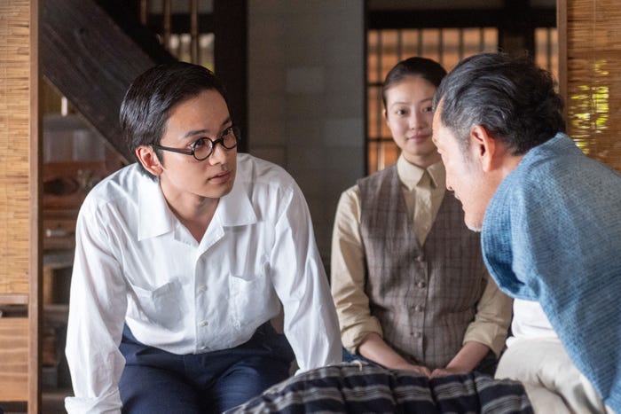 北村匠海、今田美桜、吉田鋼太郎「あんぱん」第79話(C)NHK