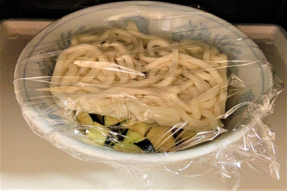 さっぱり豚なすポン酢うどん