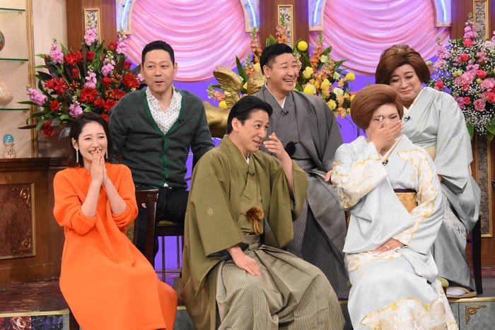 (前列左から)吉田明世、和泉元彌、IKKO(後列左から)東野幸治、長田庄平、松尾駿 (C)日本テレビ