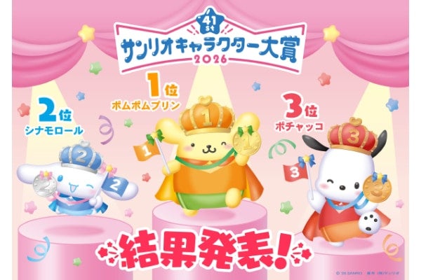 「2026年サンリオキャラクター大賞」発表！ 700万票以上を集めた1位は……？