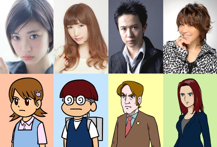 (左上から)森川葵、内田彩、杉田智和、松本梨香(C) 「鷹の爪8」製作委員会