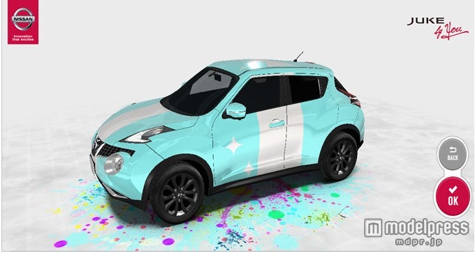 プレビュー画面では、モーターショーのようにグルリと回る演出も