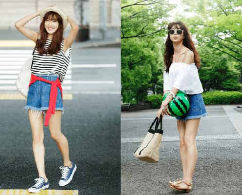 ヘルシー肌見せ!デニム“ショートパンツ”で足元を大胆に