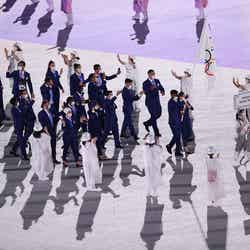 東京オリンピック開会式 選手団入場の様子 ／Photo by Getty Images