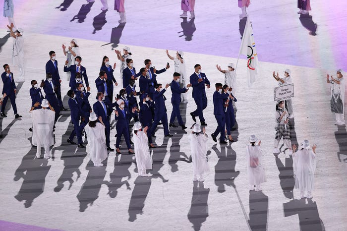 「難民選手団」入場行進/Photo by Getty Images