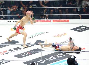 BD出身ジョリーが衝撃1回95秒失神KO負け 平本蓮の弟、丈の右フックを被弾し大の字 RIZIN連勝ストップ、MMAプロ初黒星 担架でリング後に