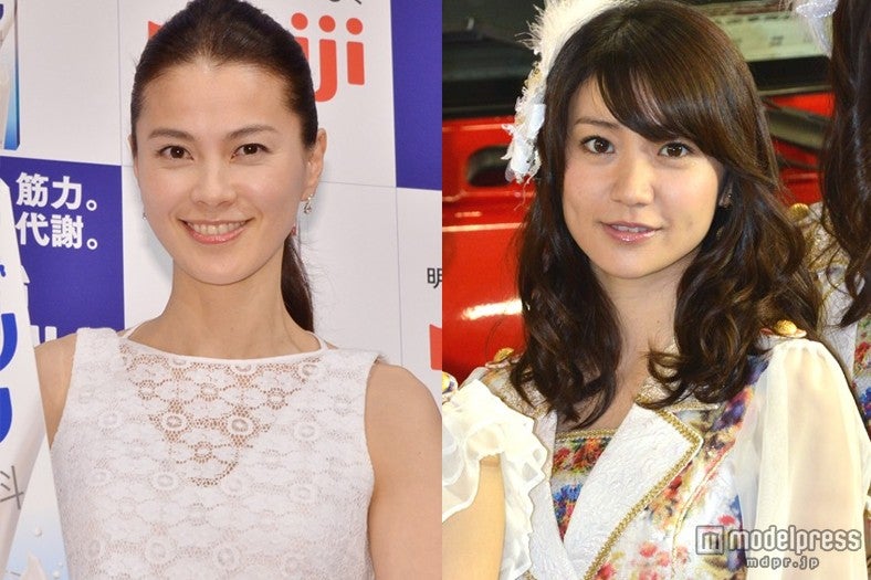 「火曜曲」出演者の（左より）江角マキコ、大島優子