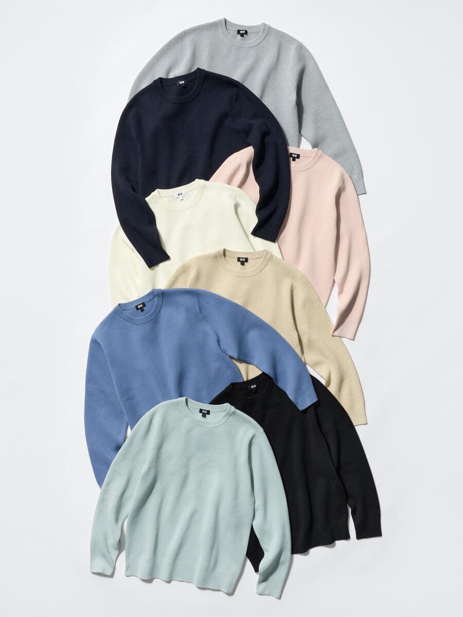 2026ユニクロウォッシャブルミラノリブクルーネックセーター