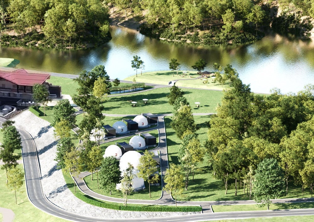 広島にグランピング「備北丘陵公園 湖畔ステイズ庄原」森の北欧風ドームテントでアウトドア体験