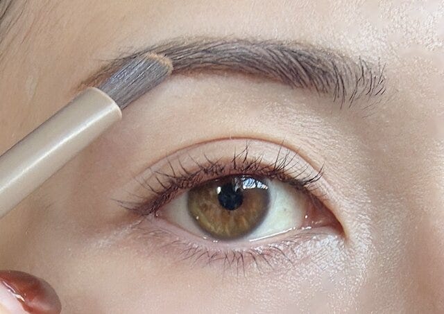 毛の隙間はパウダーでふんわり埋める