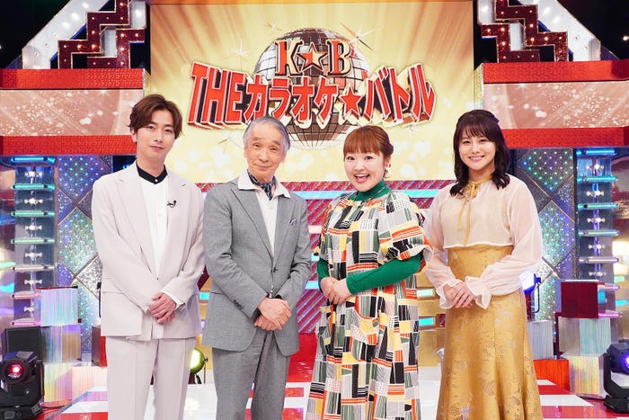 (左から)河合郁人、堺正章、柳原可奈子、藤井由依アナウンサー(C)テレビ東京