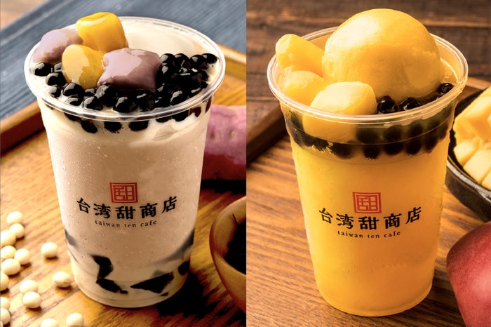 アッサムの薫る自慢のミルクティー＆台湾マンゴーのスムージー／画像提供：リープ