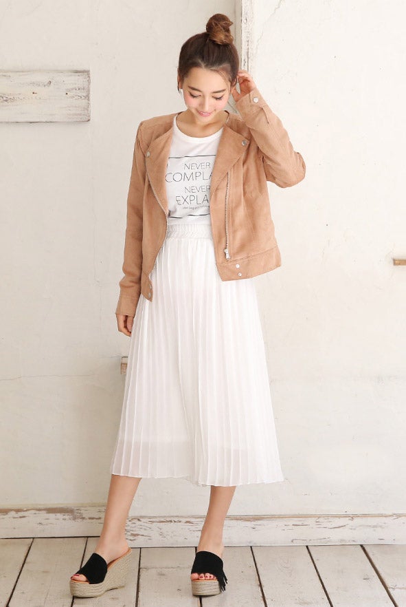 ふんわりシフォン素材・プリーツガウチョパンツ「Luz Llena」3,470円（税込）／画像提供：Luz Llena