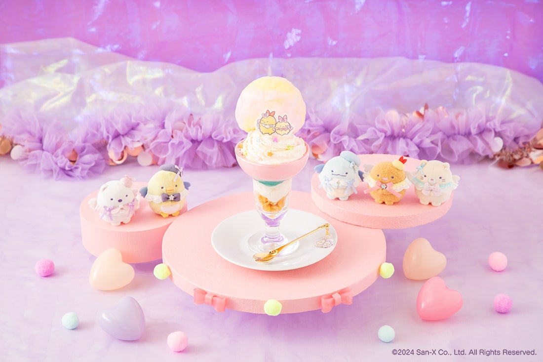 めざせアイドル！パフェ　税込1,290円（C）2024 San-X Co., Ltd. All Rights Reserved.