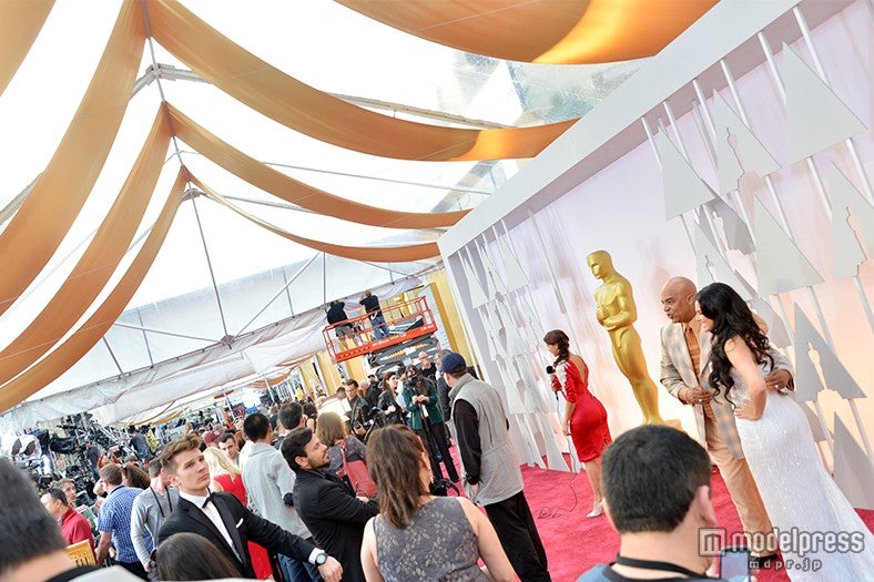 第87回アカデミー賞、レッドカーペット会場準備の様子（米・ドルビー・シアター／画像：モデルプレス）