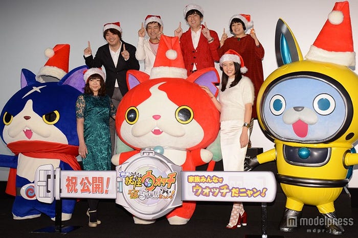 『映画 妖怪ウォッチ エンマ大王と5つの物語だニャン!』初日舞台あいさつの様子