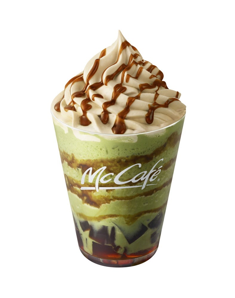 マックカフェ新作「黒蜜宇治抹茶フラッペ」芳醇な宇治抹茶×3つの黒蜜の食感と味わい