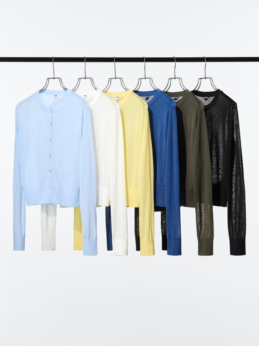 2026ユニクロ春夏大人女性おすすめシアークルーネックショートカーディガン