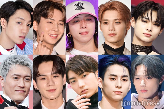 2023年版にランクインした(上段左から)森田美勇人、川尻蓮、SOTA、木村柾哉、NI-KI(下段左から)中務裕太、豆原一成、ユーキ、西洸人、K NI-KIのみ/Photo by Getty Imagesほか(C)モデルプレス