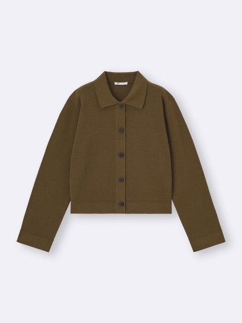 ミラノリブポロカーディガン 2025guミラノリブポロカーディガン