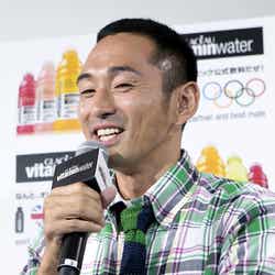 「ロンドンオリンピック応援グラソー ラウンジ」オープニングイベントに出席した為末大