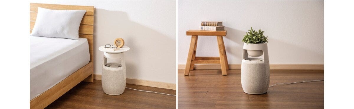 ニトリ テーブル付き空気清浄機(NR-308) ニトリのテーブル付き空気清浄機(NR-308)の使用例