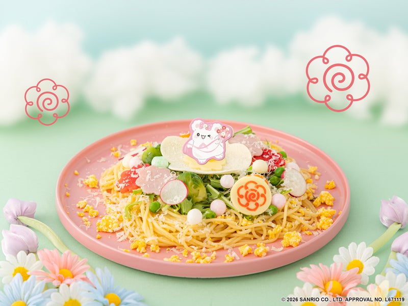 「まるんのハッピーはなまるクリームパスタ(ハート)」税込1,790円(C)2026 SANRIO CO., LTD. APPROVAL NO. L671119