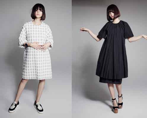 可愛いだけじゃない!emmaが着こなす白&黒のモードな春夏ワンピース
