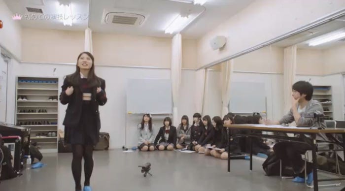 演技レッスン/「女子高生ミスコンFINALIST~ハレトキドキJK~」より(提供画像)