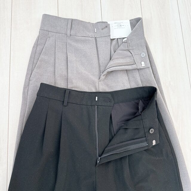 GU　ユニクロ　タックワイドパンツ　違い　比較