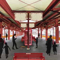 豊島園駅ホーム改修イメージ/画像提供:西武鉄道