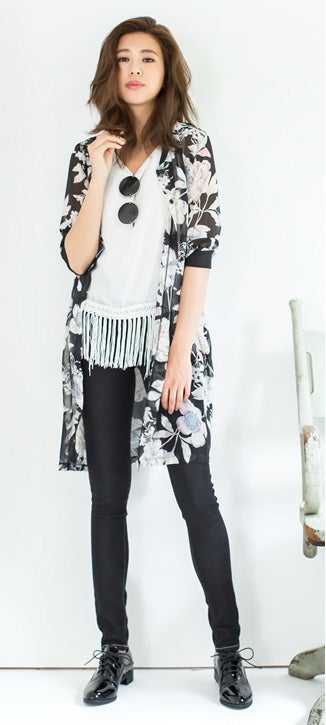 ジョーゼットロングブルゾン　1,798円(税込)「Re:EDIT by GALSTAR」／画像提供：Re:EDIT by GALSTAR