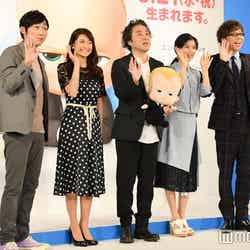 （左から）石田明、乙葉、ムロツヨシ、芳根京子、山寺宏一 （C）モデルプレス