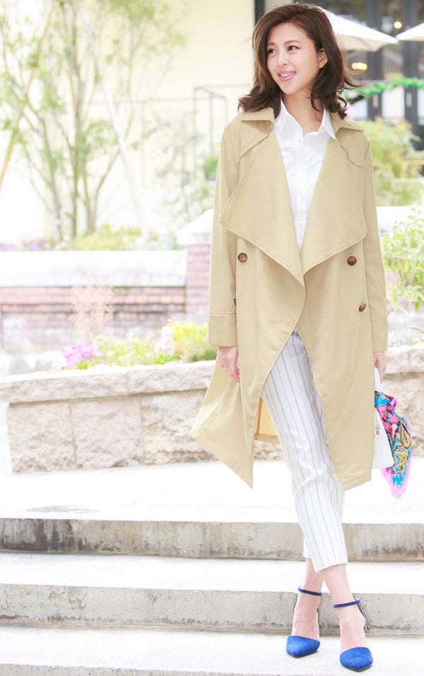 ビッグカラーウエストリボン★テロンチコート「神戸レタス」4390円（税込）／画像提供：神戸レタス