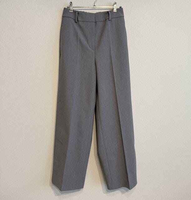 PLST（プラステ）　ワイドパンツ（ウォームリザーブ）　GRAY